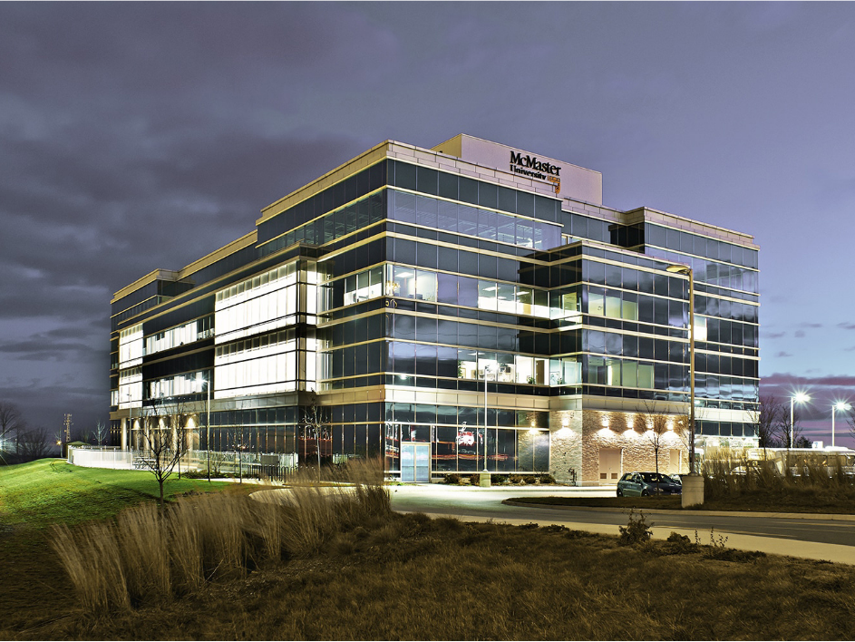 The Ron Joyce Centre, a glass, multi-story building.